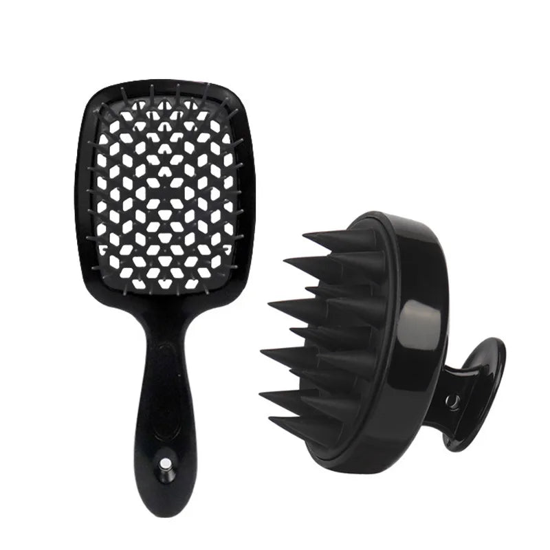 Scalp Massage Comb Set - Shampoo Brush  Hair Washing Spray Bottle - ZOOMNSTORE
