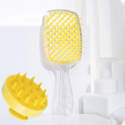 Scalp Massage Comb Set - Shampoo Brush  Hair Washing Spray Bottle - ZOOMNSTORE