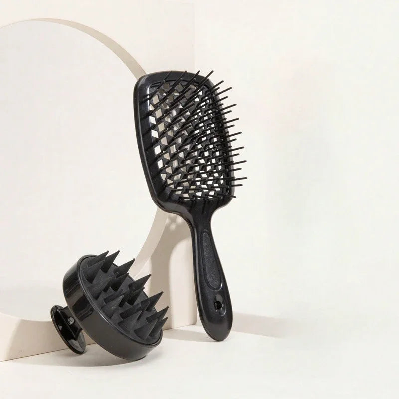 Scalp Massage Comb Set - Shampoo Brush  Hair Washing Spray Bottle - ZOOMNSTORE