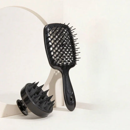Scalp Massage Comb Set - Shampoo Brush  Hair Washing Spray Bottle - ZOOMNSTORE