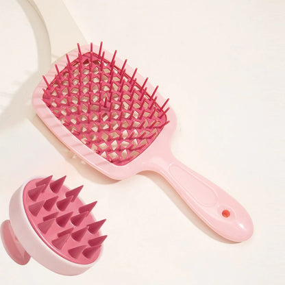 Scalp Massage Comb Set - Shampoo Brush  Hair Washing Spray Bottle - ZOOMNSTORE