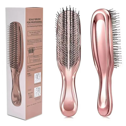 Scalp Massager Brush - Ergonomic Rose Gold Japanese Plastic Hair Detangling Comb - ZOOMNSTORE