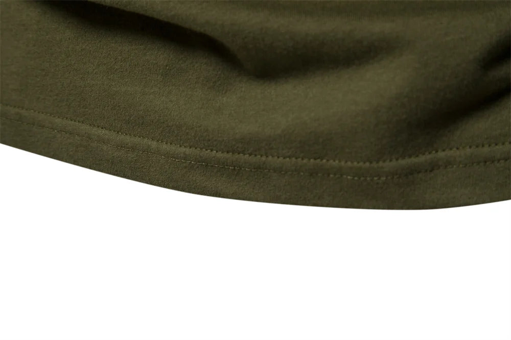 Men's Cotton T-Shirts - Long Sleeve Patchwork O-Neck Casual Designer Tees