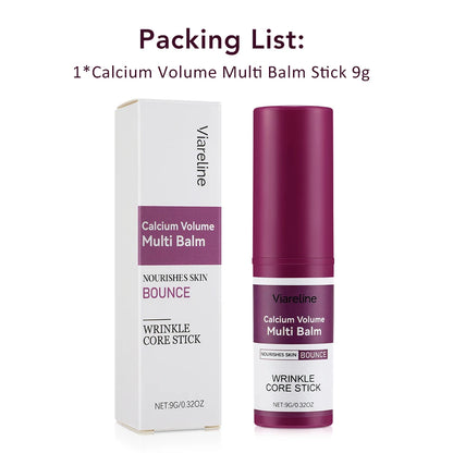Calcium Volume Multi Balm Korean Skincare Stick,Face & Eye Cream,Collagen Deep Moisturizing Anti-Wrinkle,Suitable for Pre Makeup