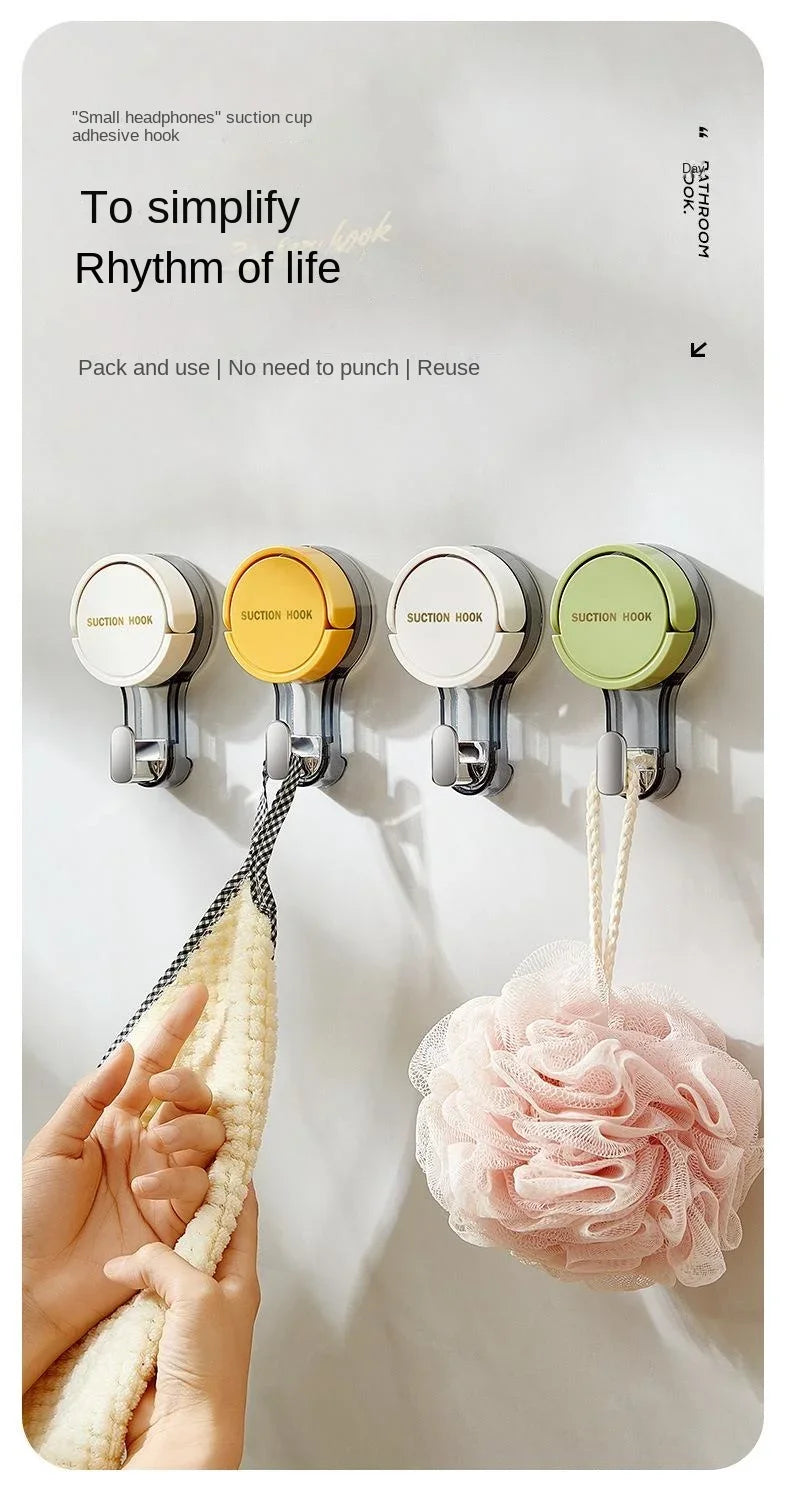 Wall Mounted Vacuum Suction Cup Hook - No-Drill Removable Key  Towel Hanger for Bathroom  Kitchen - ZOOMNSTORE