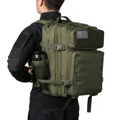 Tactical Backpack - 2545L Outdoor Rucksack with Dual Cup Holder for School Gym and Camping