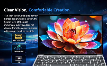 Intel Core I9-9900 15.6 Inch 16GB RAM Backlit Fingerprint Unlock Laptop Windows 11 Office Study NoteBook Gaming Computer PC
