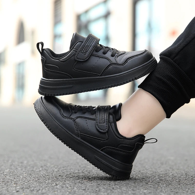 Kids Running Shoes – Breathable Leather Sneakers With EVA Cushioned Soles For Children