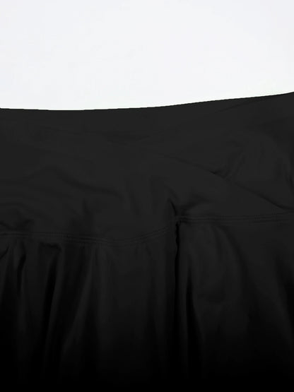 Womens Tennis Skirt with Pockets Crossover High Waisted Athletic Golf Skorts Running Workout Skirts 2 in 1 Fashion Streetwear