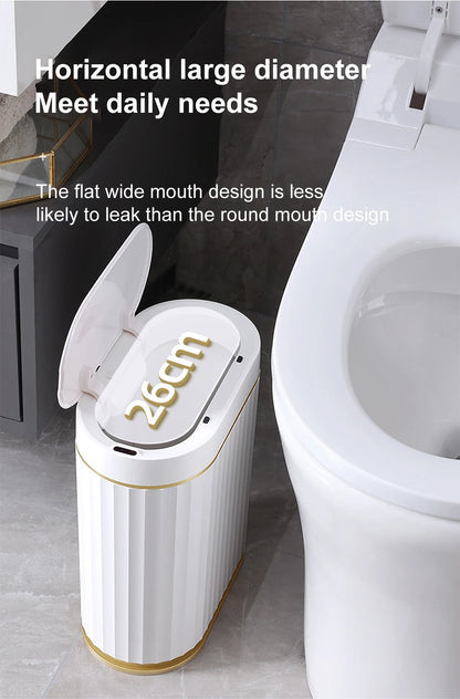 Smart Home Automatic Sensor Trash Can - Waterproof Kitchen Bathroom Wastebasket