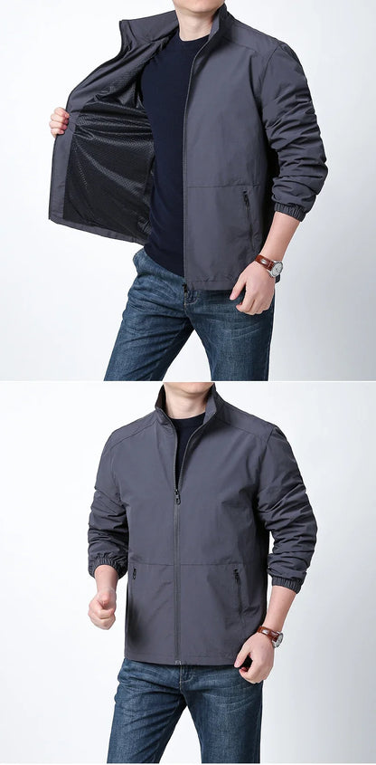 Men's Lightweight Packable Windbreaker Jacket 100% Polyamide Nylon Breathable Outdoor Sports Sun Protection Coat 2026