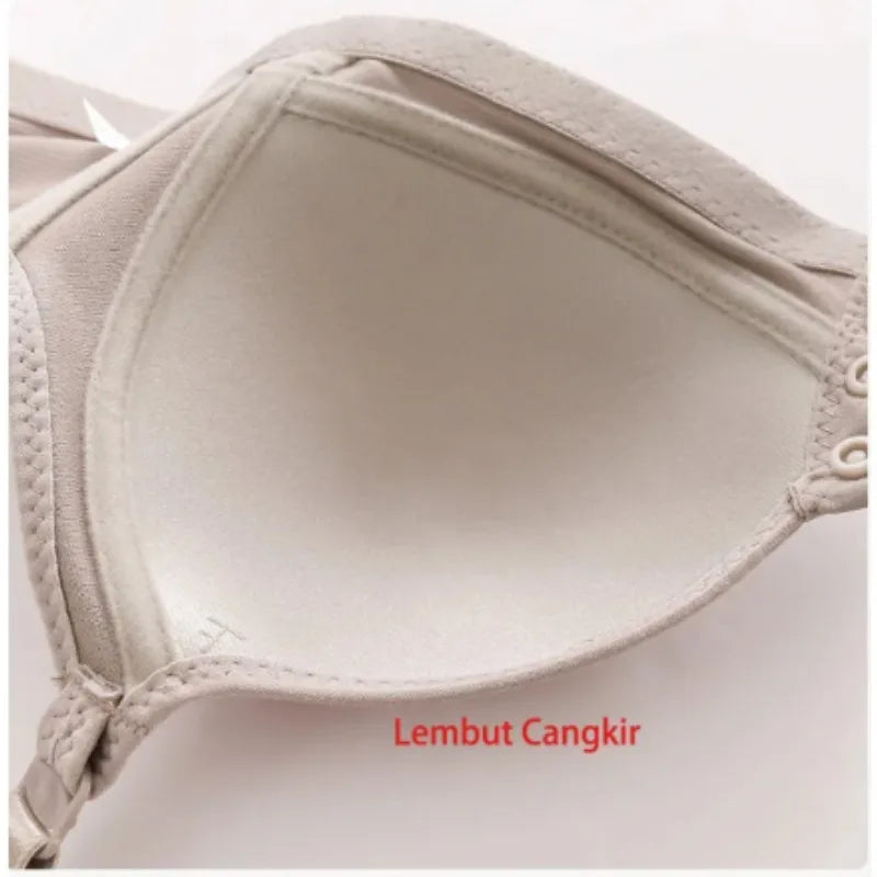 Push Up Bra - Large Size Front Buckle Wire Free Adjustable Strap Bra | Breathable Comfortable Women's Underwear