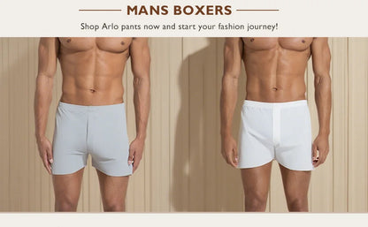 Men's Ice Silk Boxers Shorts Large Size Underwear Man Mid Waist Loose Arrow Pants Boy Home Pajamas Underpants Breathable Panties