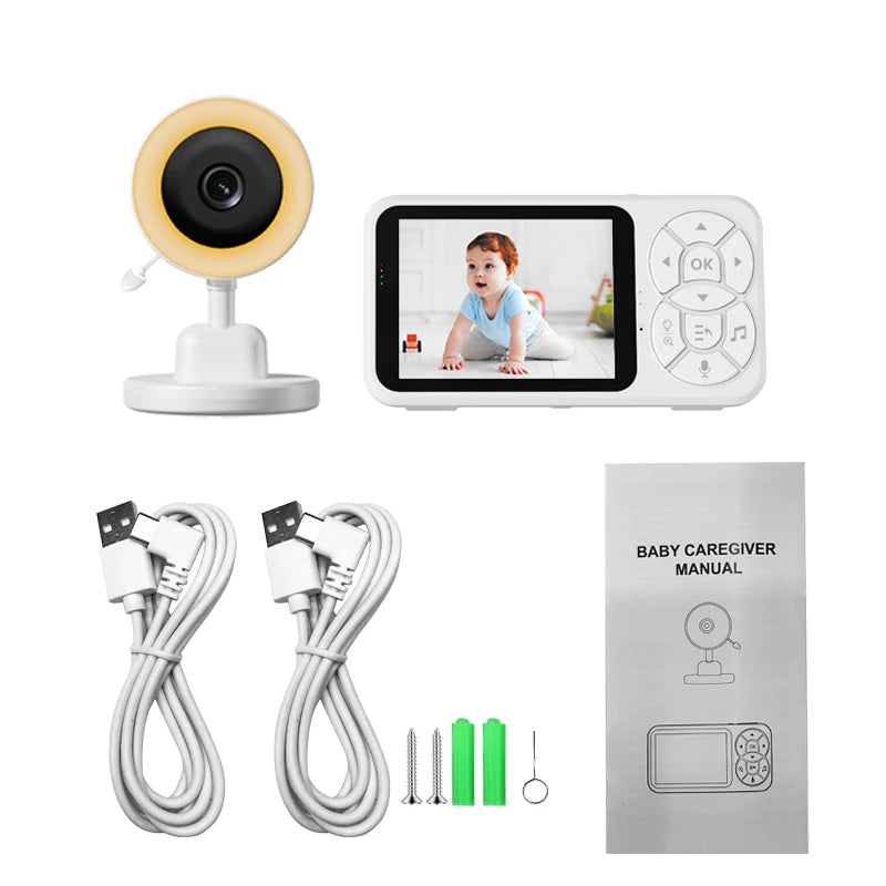 DANMINI new 3.5 "RGB night light baby monitor with night vision temperature detection voice intercom baby nanny security camera