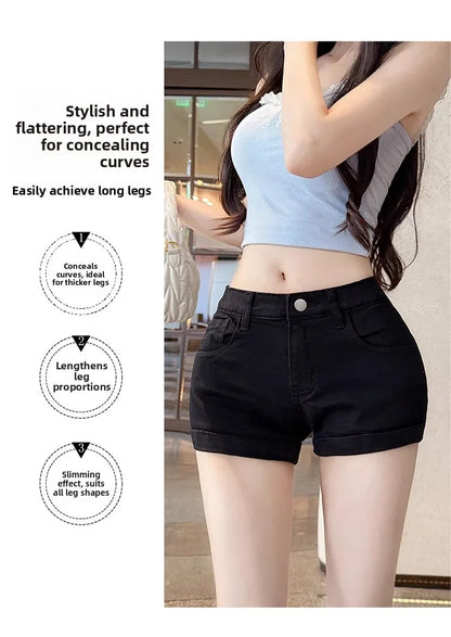 American Sle Hot Girl Low Waist Hip Enhancing Denim orts Women Summer New Slimming Small Size Versatile Hot Pants