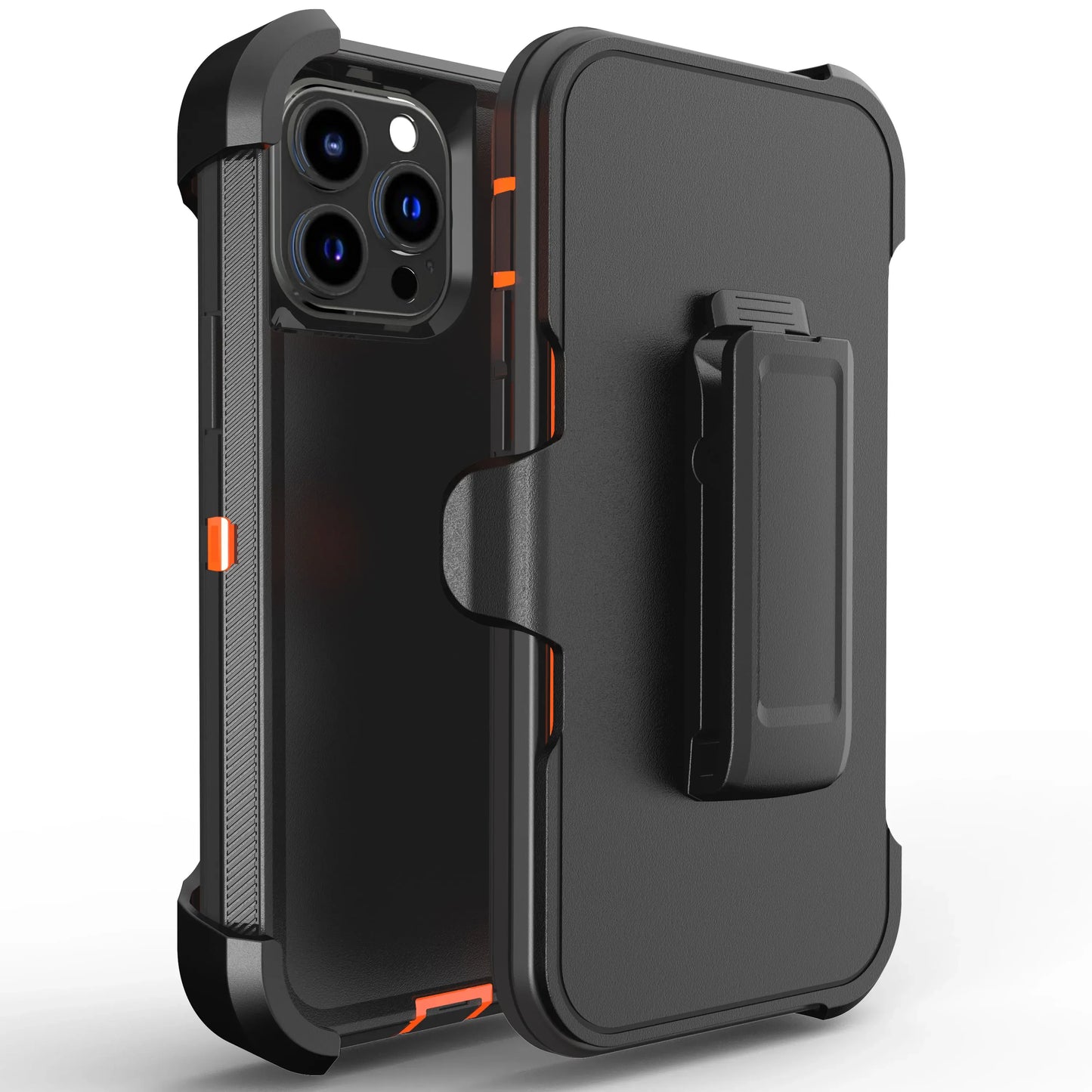 Luxury OTT Armor BOX Phone Case for IPhone 17 Air 16 15 14 Plus 13 12 Pro Max Soft Bumpers with Belt Clamp Protective Hard Cover