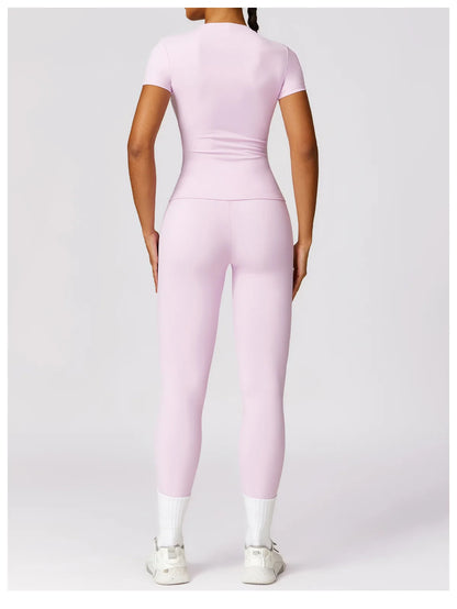 Women Yoga Top - Seamless Sport Shirt | Breathable Short Sleeve Gym Tee