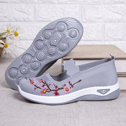 Women's Shoes 2025 Summer Casual Sneakers Breathable Embroidered Chunky Sole Affordable Free Shipping
