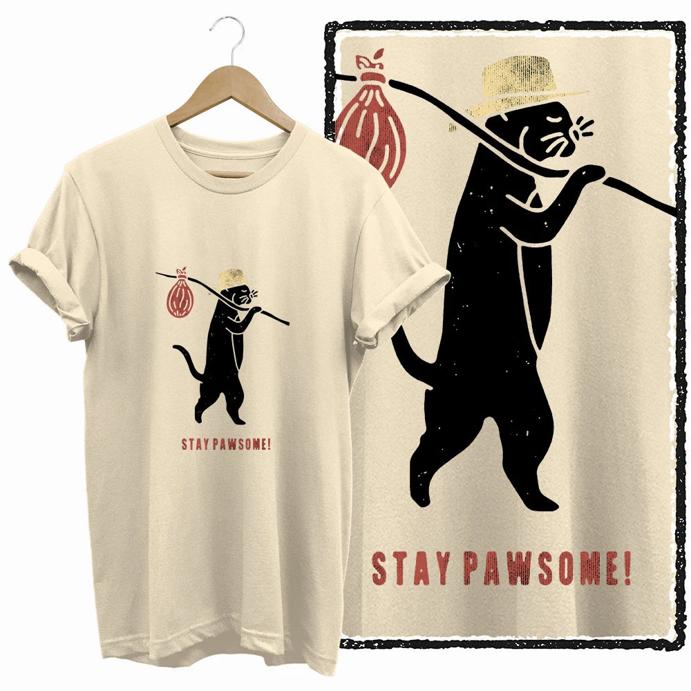 COOLMIND BEIGE cat print exclusive graphic 100% cotton women T shirt big size loose cotton cat lover women tshirt LOVELY cat tee