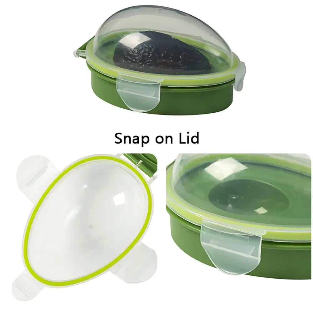 Avocado Storage Container - Snap On Lid Fruit Storage Box | Kitchen Food Crisper Keeper