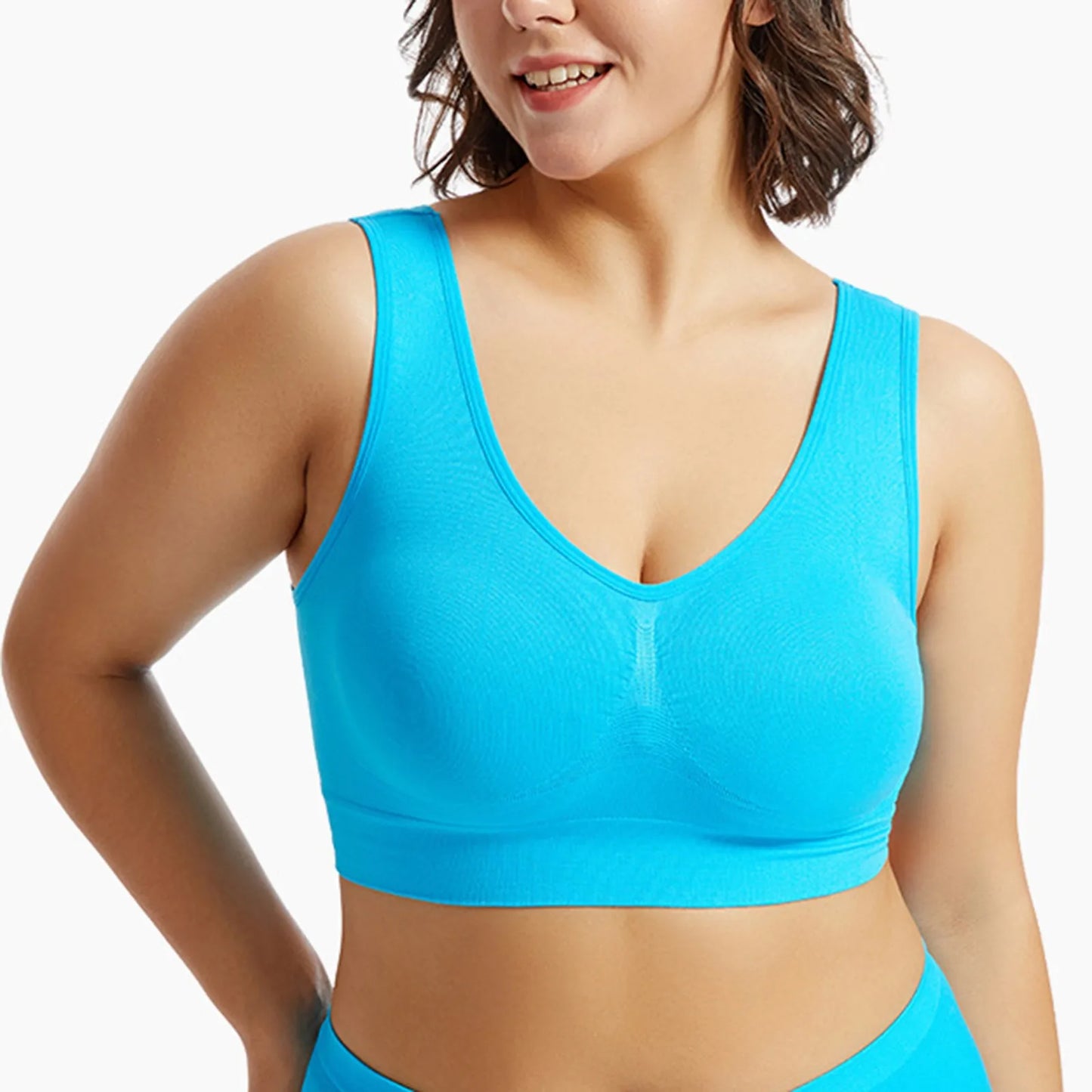 Seamless Bras For Women Hollow Mesh Breathable Sports Bra Female Wireless No Pads Crop Top Sexy Lingerie Soft Brassiere M-5XL