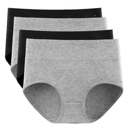 New 4Pcs/Lot High Waist Panties Women Underwear Plus Size Cotton Briefs Girls Shapers Abdominal Underpants Female Sexy Lingeries