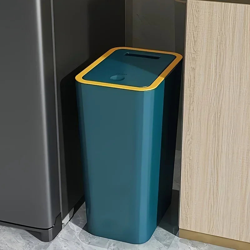 Odor Proof Trash Can - Modern Leakproof Kitchen  Bathroom Bin