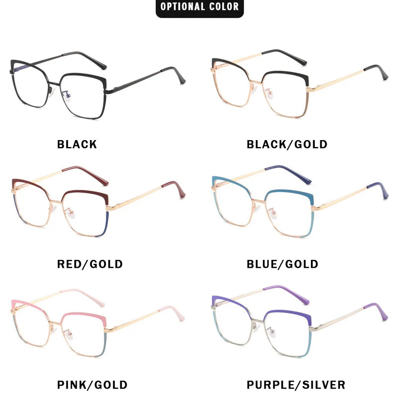O-Q CLUB Women's Grade Glasses Anti Blue Light Lenses Woman's Eyeglasses Lunettes Myopia Reading Glass Sunglasses Man Eyewear