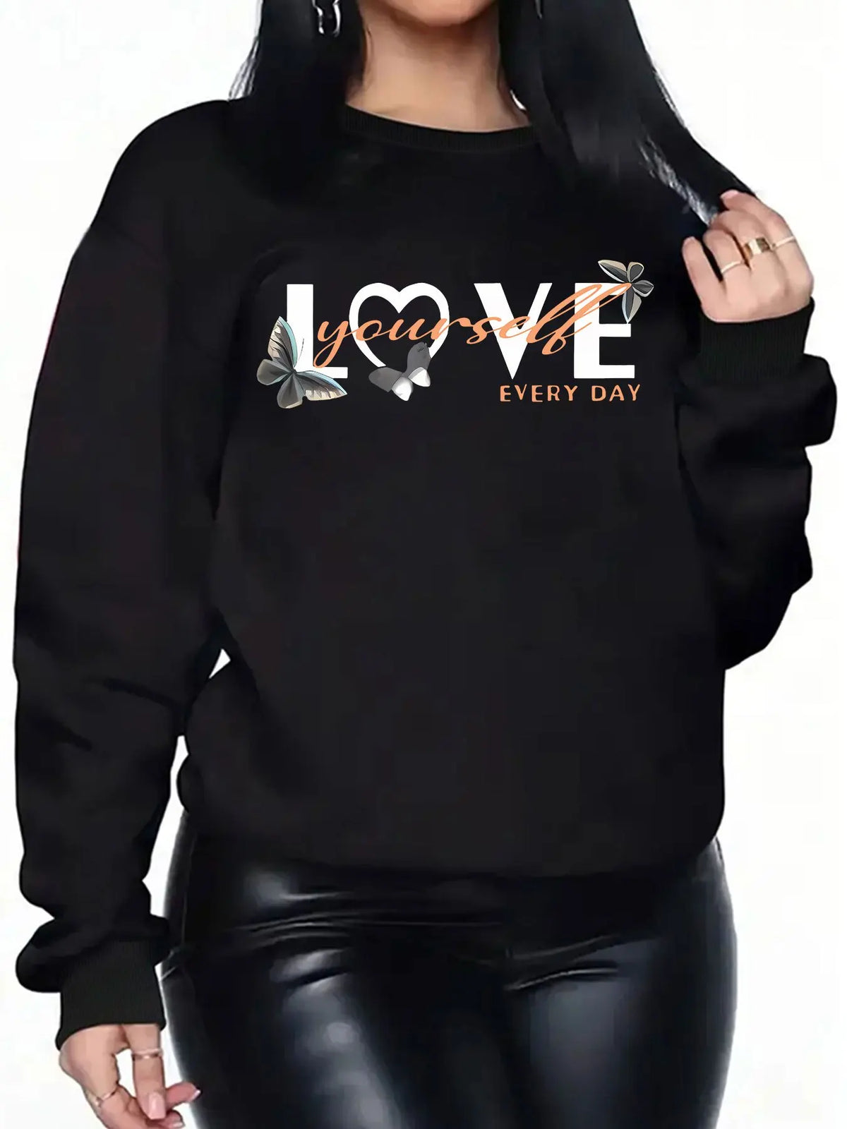 Women's Autumn and Winter Loose Casual Cartoon Zipper Bear Pattern Printed Velvet Long-Sleeved Round Neck Sweatshirt Pullover