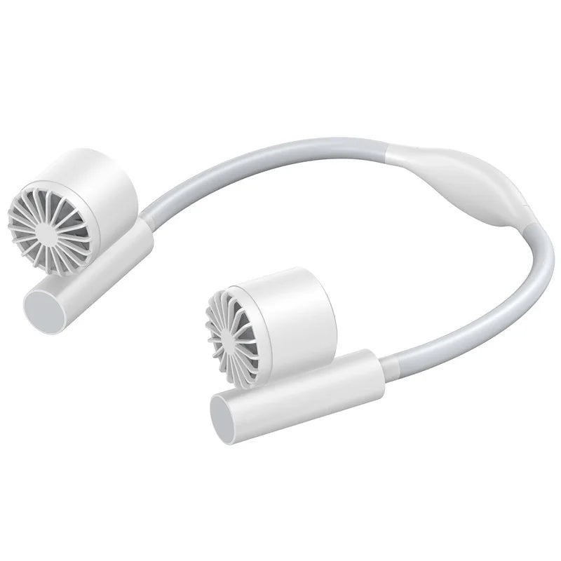 Portable Lightweight Halter Neck Air Cooling Fan Usb Rechargeable Outdoor Travel Sport Wearable Mini Hanging Neck Fan 3gear Wind