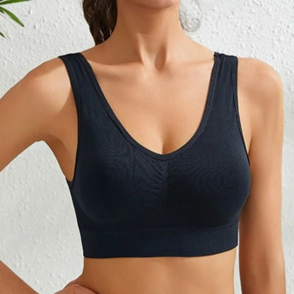 3Pcs/Set Women Seamless Knit Tank Sports Bra Solid Color Bralette Top Wide Strap Integrated Lining Without Pads Lingerie S-5XL