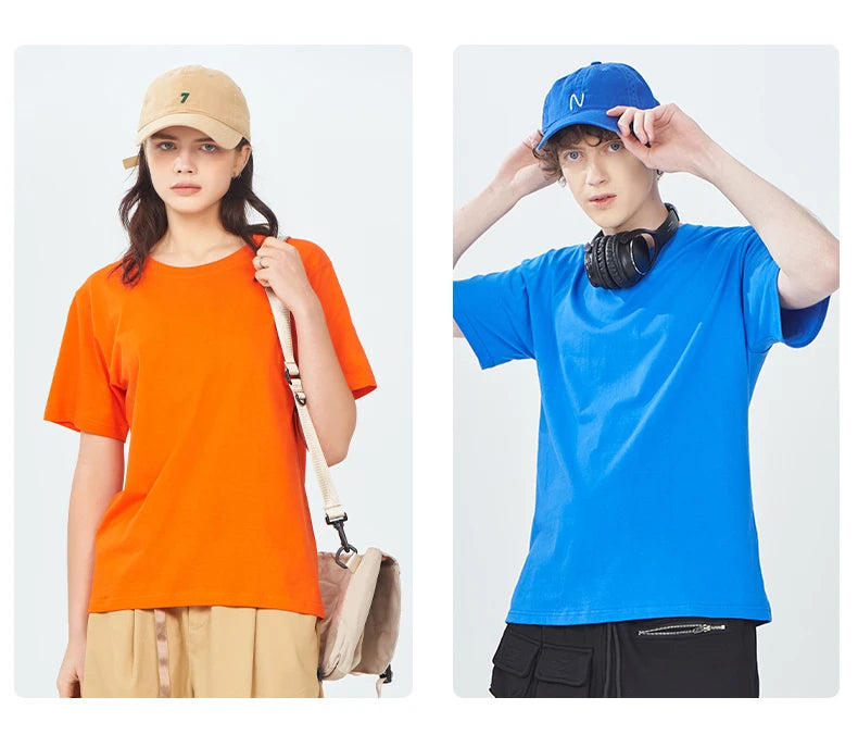 Cotton Casual T-Shirts for Women - Short Sleeve Sporty O-Neck Tops - ZOOMNSTORE
