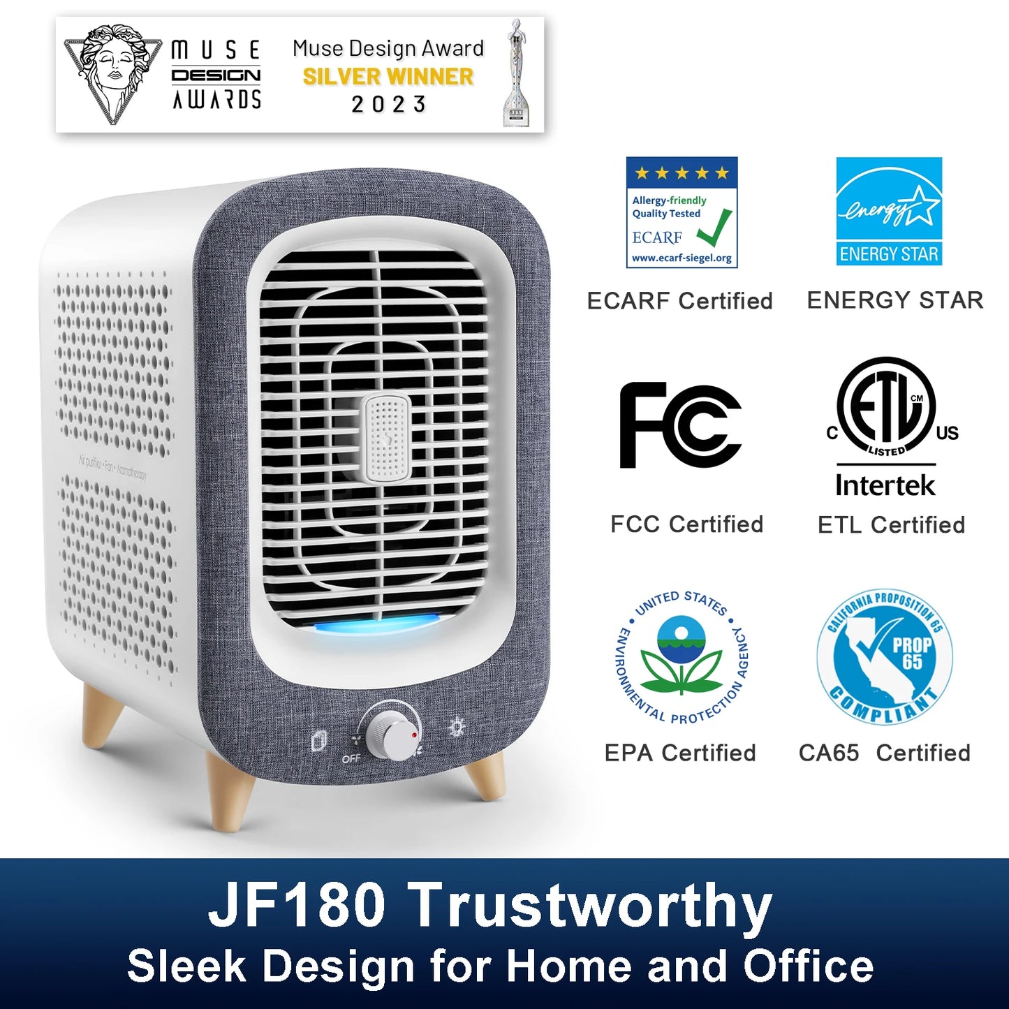 Jafanda HEPA Air Purifier for Home - 780 sq ft Activated Carbon Nightlight  Fragrance Sponge - ZOOMNSTORE