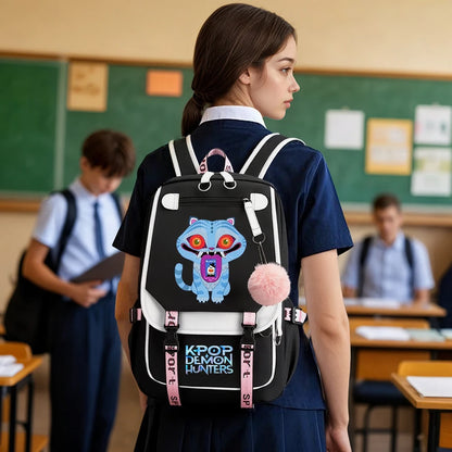 KPop Demon Hunters School Backpack - Stylish Outdoor Bag for Students - ZOOMNSTORE