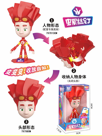 The Fixies Simka Nolik Fire Action Figure Transforming Toy with Storage Design Cartoon Figure Collection Toy Kid Birthday Gift