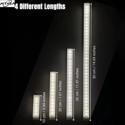AITHEA LED Motion Sensor Light Wireless USB  Rechargeable Night Light Portable Induction Lamp for Cabinet Wardrobe Staircase