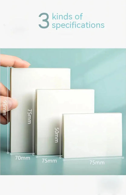 Transparent Waterproof Sticky Notes - 200 Sheets Fluorescent Notepad for School  Office