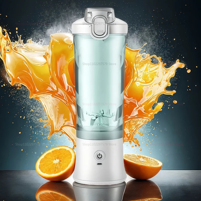 Portable Electric Juicer - USB Rechargeable Mini Blender with Strong Motor