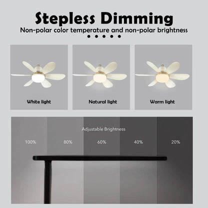 E27 Base 40W LED Ceiling Fan Light 3 Adjustable Lighting Modes Remote Control High Wind Power Electric Fan Light for Living Room