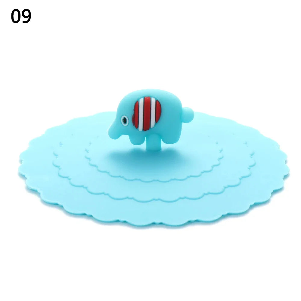 Silicone Cup Lids – Cute 10cm Leakproof Heat-Resistant Mug Covers