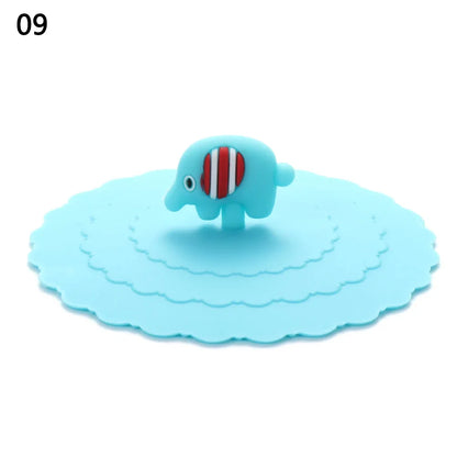 Silicone Cup Lids – Cute 10cm Leakproof Heat-Resistant Mug Covers