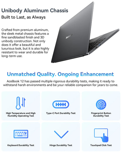 Blackview AceBook Laptop - 16 Inch Windows 11 Notebook, 16GB RAM, 512GB SSD, IPS Display
