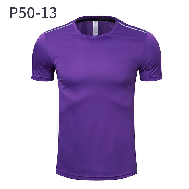 Men Women Quick Dry Short Sleeve Sport T Shirt Gym Jerseys Fitness Shirt Trainer Running T-Shirt Teenager Breathable Sportswears