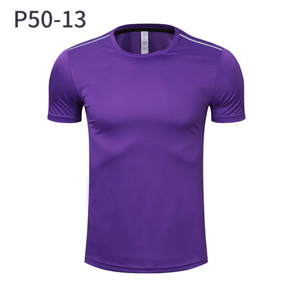 Men Women Quick Dry Short Sleeve Sport T Shirt Gym Jerseys Fitness Shirt Trainer Running T-Shirt Teenager Breathable Sportswears