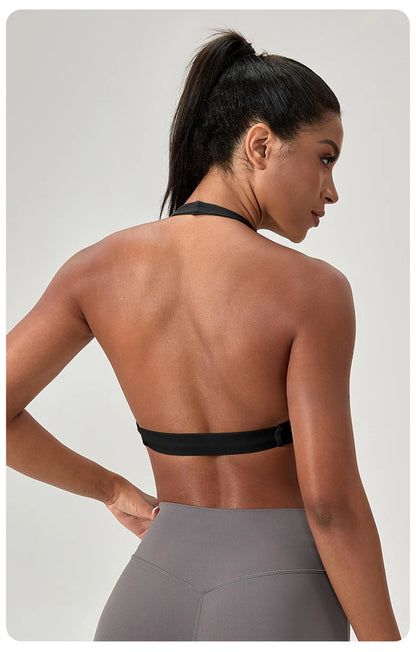 Impact Sport Bra Women High Support Push-Up Halter Workout Tank Top – Custom Logo