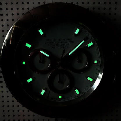 Luxury Metal Wall Clock - Modern 34cm Luminescent Home Decor