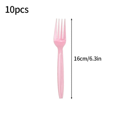 Solid Color Disposable Tableware - Pink  Blue Baby Shower  Birthday Party Supplies