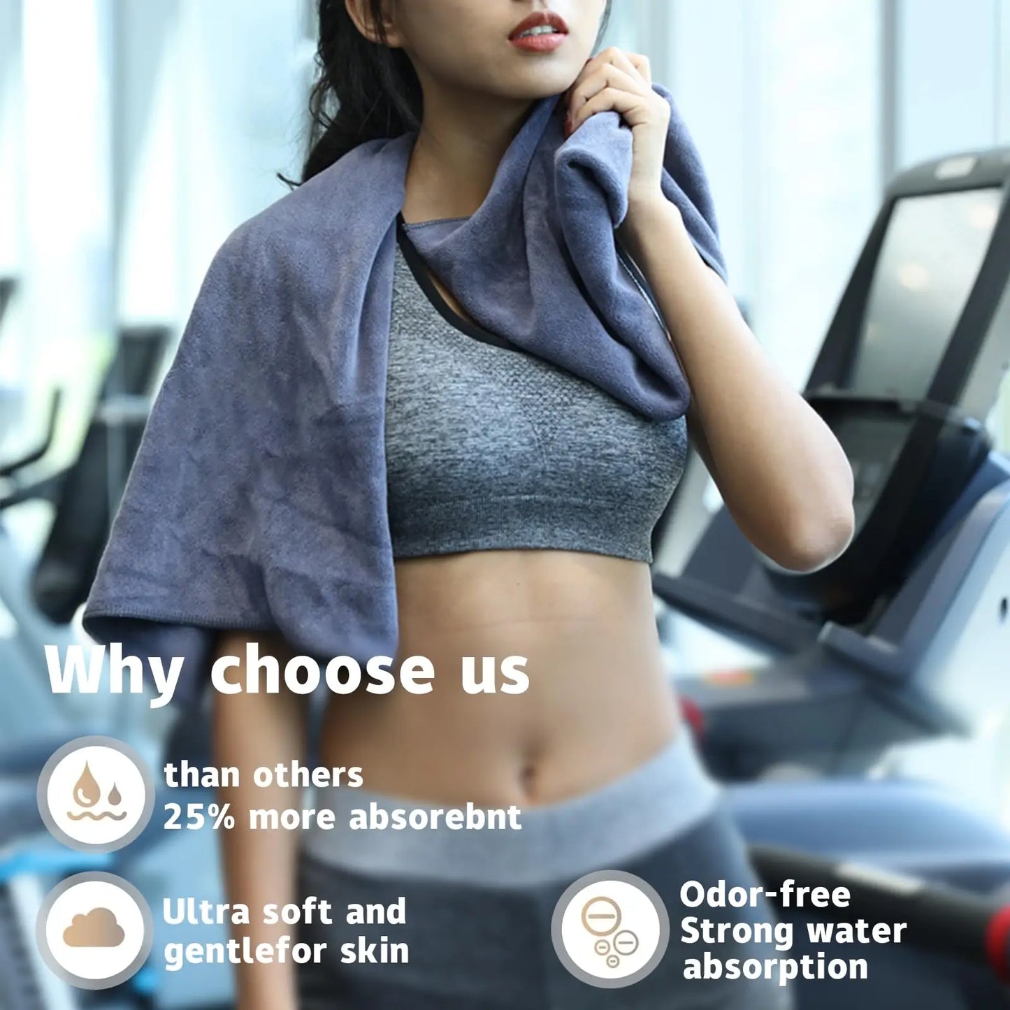42*95cm Microfiber Gym Yoga Exercise Swimming Fitness Towel Fast Drying Cooling Towel Beach Running Body Non-slip Sports Sweat