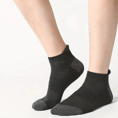 6 Pairs Cotton Man Socks Sports Solid Color Male's Short Sock For Cycling Breathable Mesh Ankle Summer Running Socks