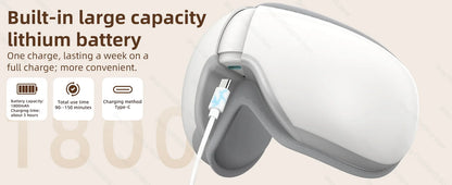 Heated Smart Vibration Eye Massager Airbag Compress Eye Care Instrument Bluetooth Music Eye Massage Sleepping Mask Relax Fatigue